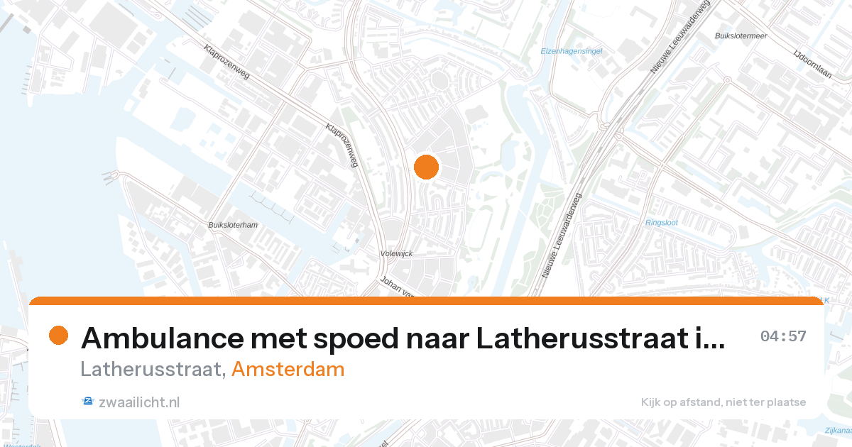Ambulance met spoed naar Latherusstraat in Amsterdam — 28 aug 2026