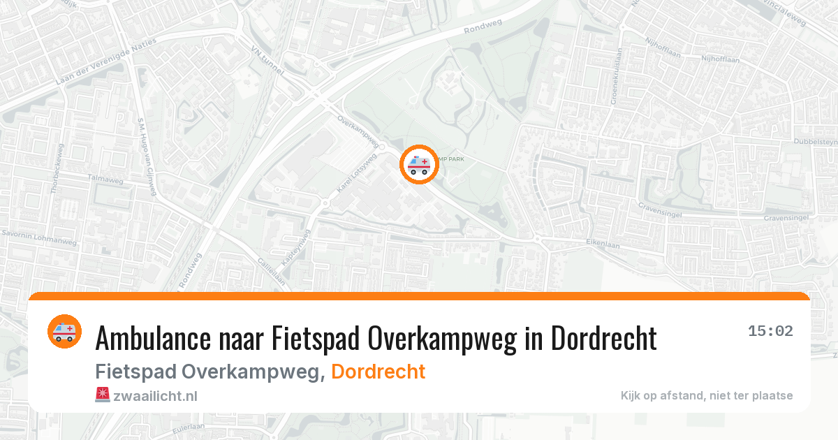 Ambulance naar Fietspad Overkampweg in Dordrecht — 20 jul 2026