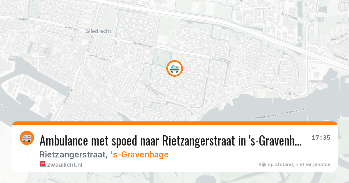 Ambulance met spoed naar Rietzangerstraat in 's-Gravenhage — 21 mrt 2026