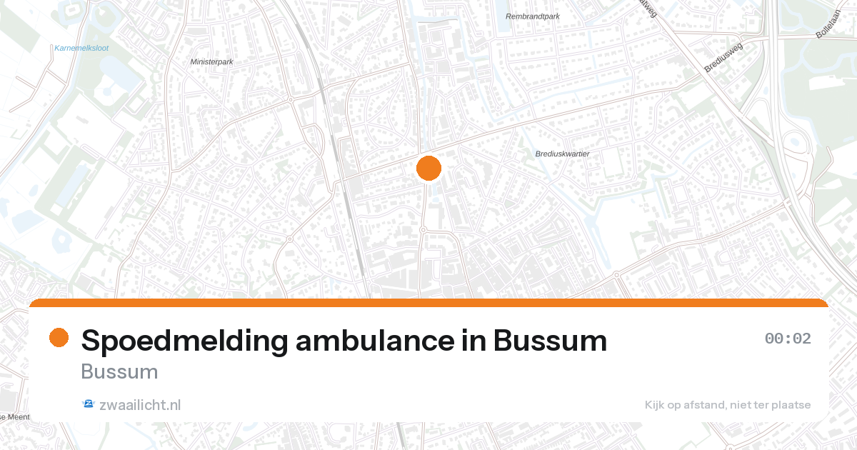 Spoedmelding ambulance in Bussum — 10 mei 2026