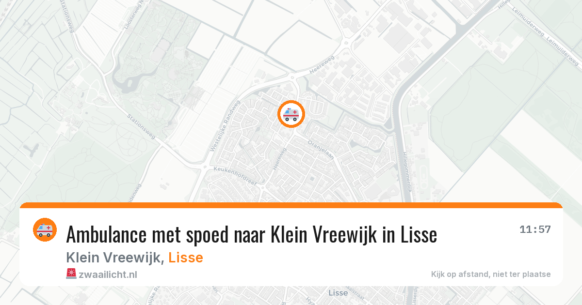 Ambulance met spoed naar Klein Vreewijk in Lisse — 9 jun 2026