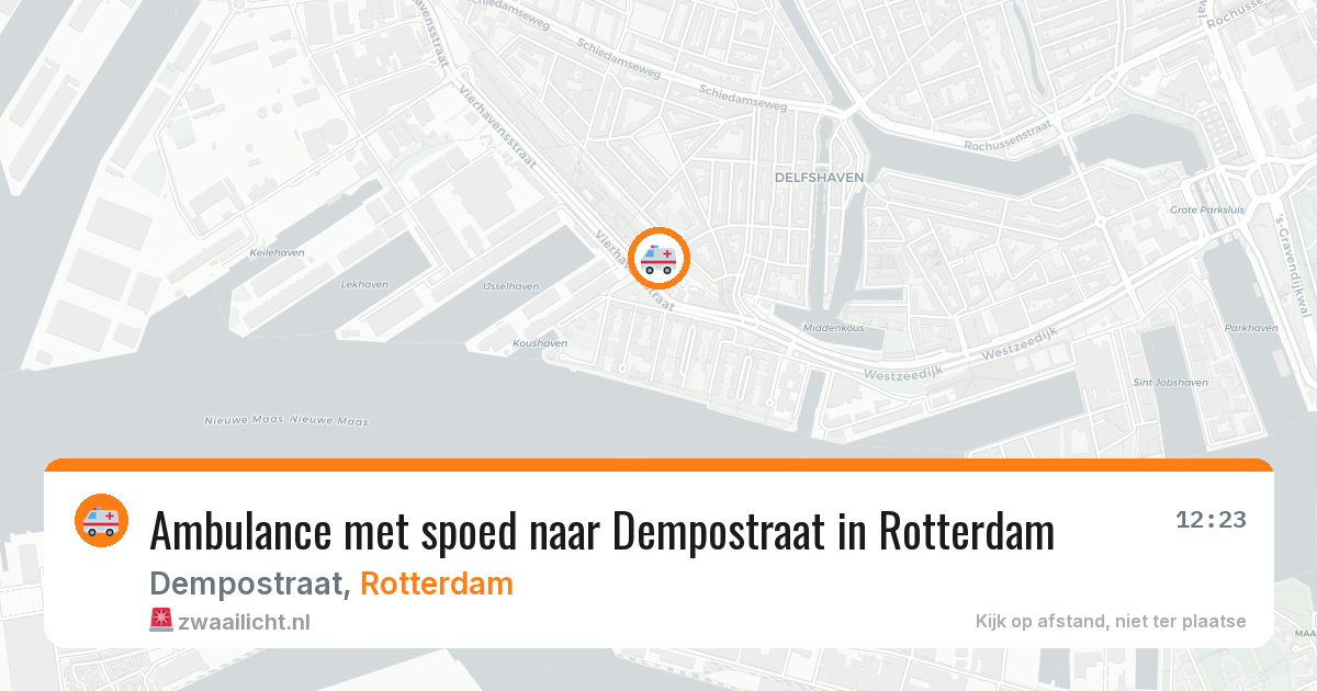Ambulance met spoed naar Dempostraat in Rotterdam — 28 jun 2026