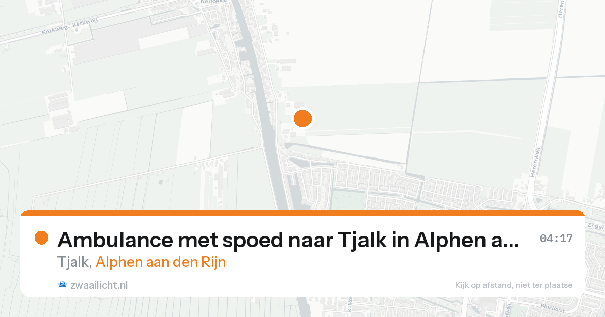 Ambulance met spoed naar Tjalk in Alphen aan den Rijn — 23 aug 2026