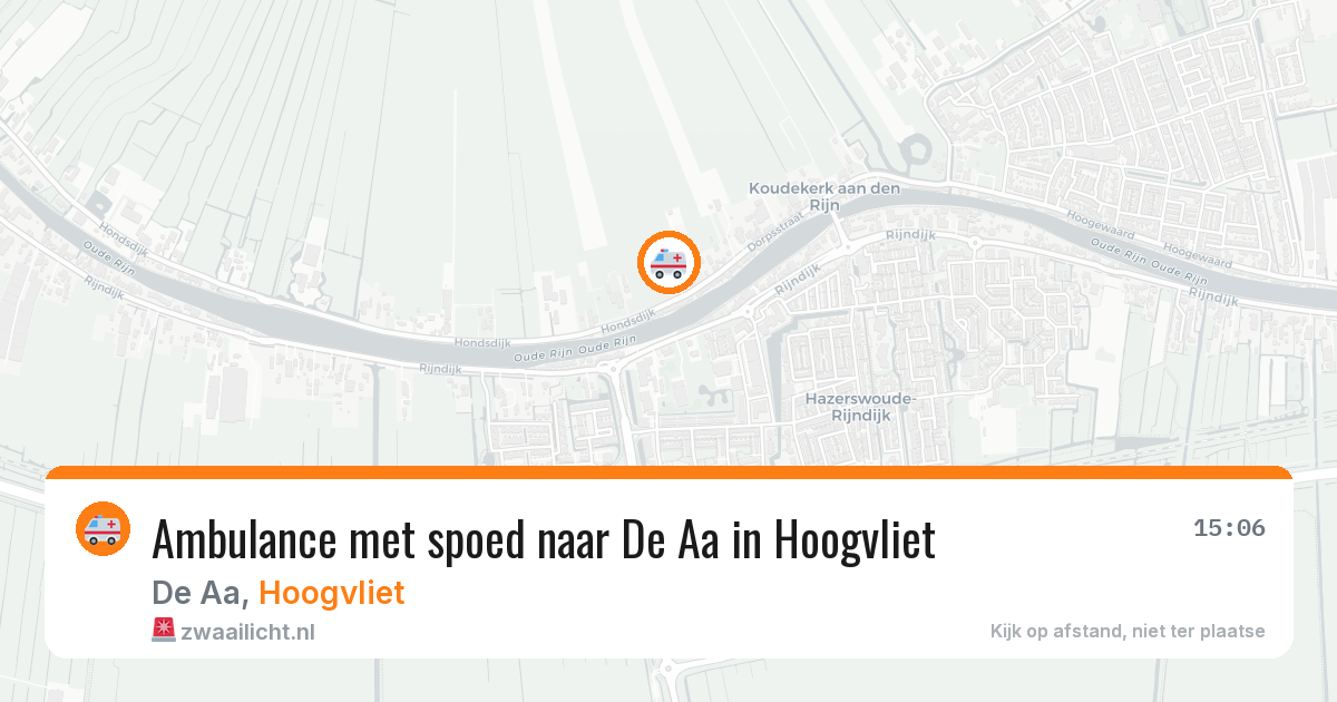 Ambulance met spoed naar De Aa in Hoogvliet — 2 jul 2026