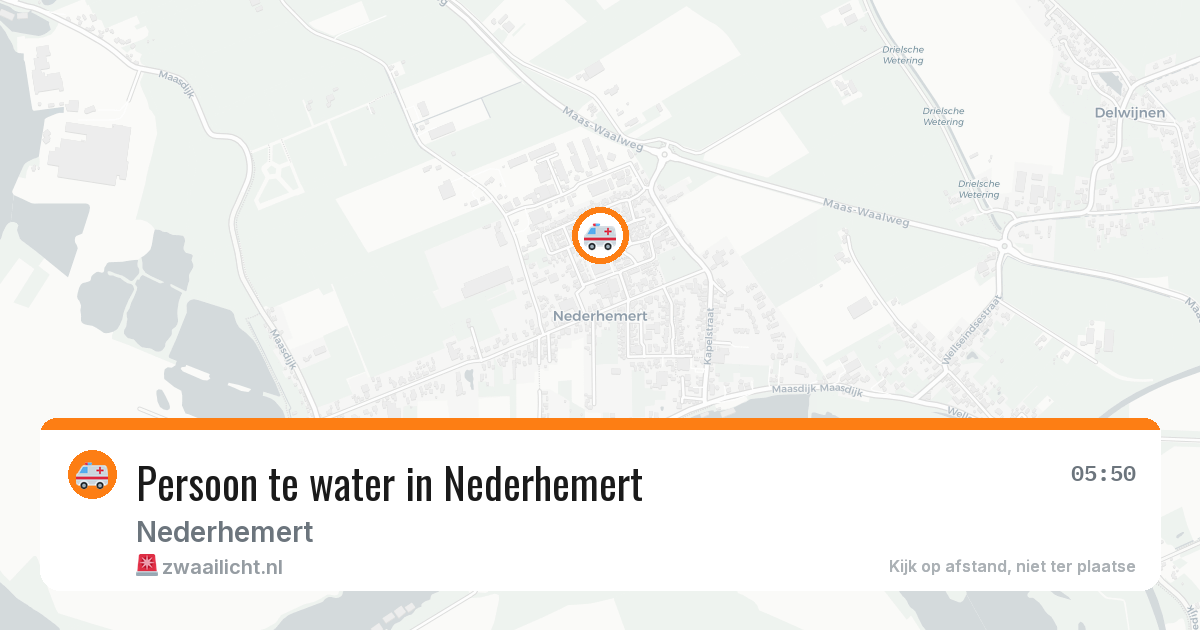 Persoon te water in Nederhemert — 19 feb 2026