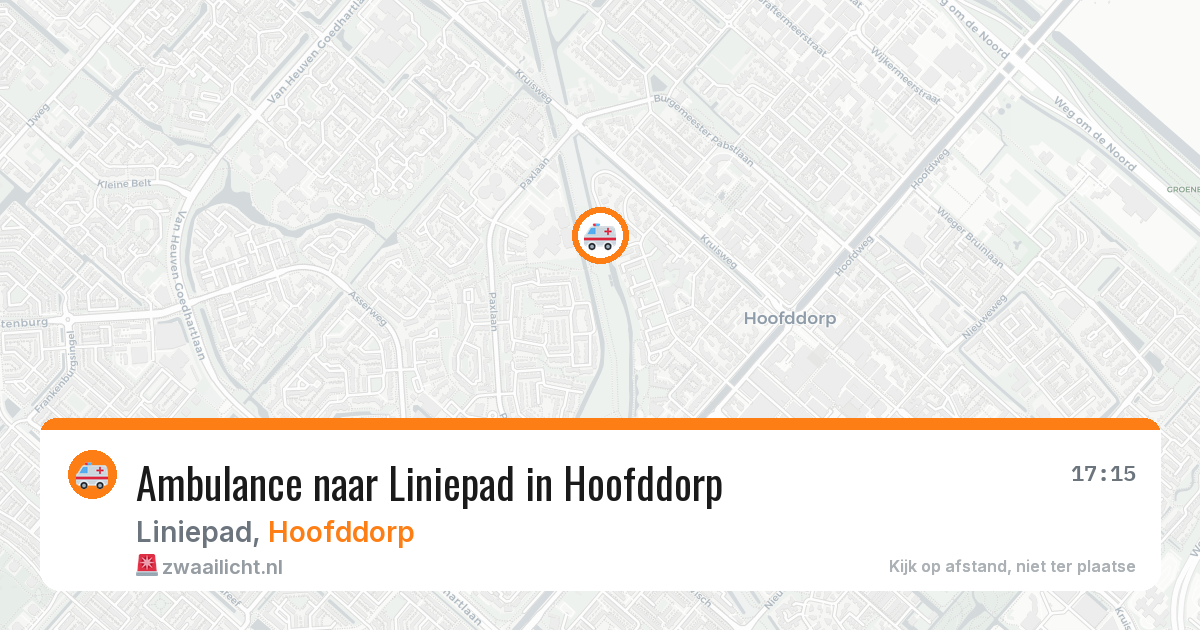 Ambulance naar Liniepad in Hoofddorp — 13 aug 2026