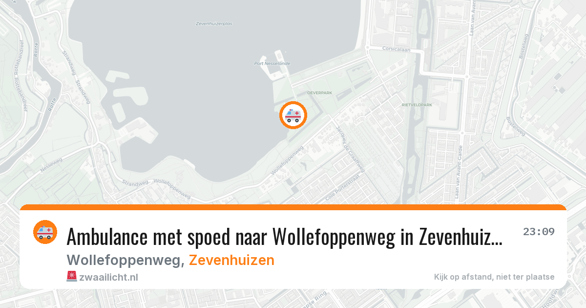 Ambulance met spoed naar Wollefoppenweg in Zevenhuizen — 4 aug 2026