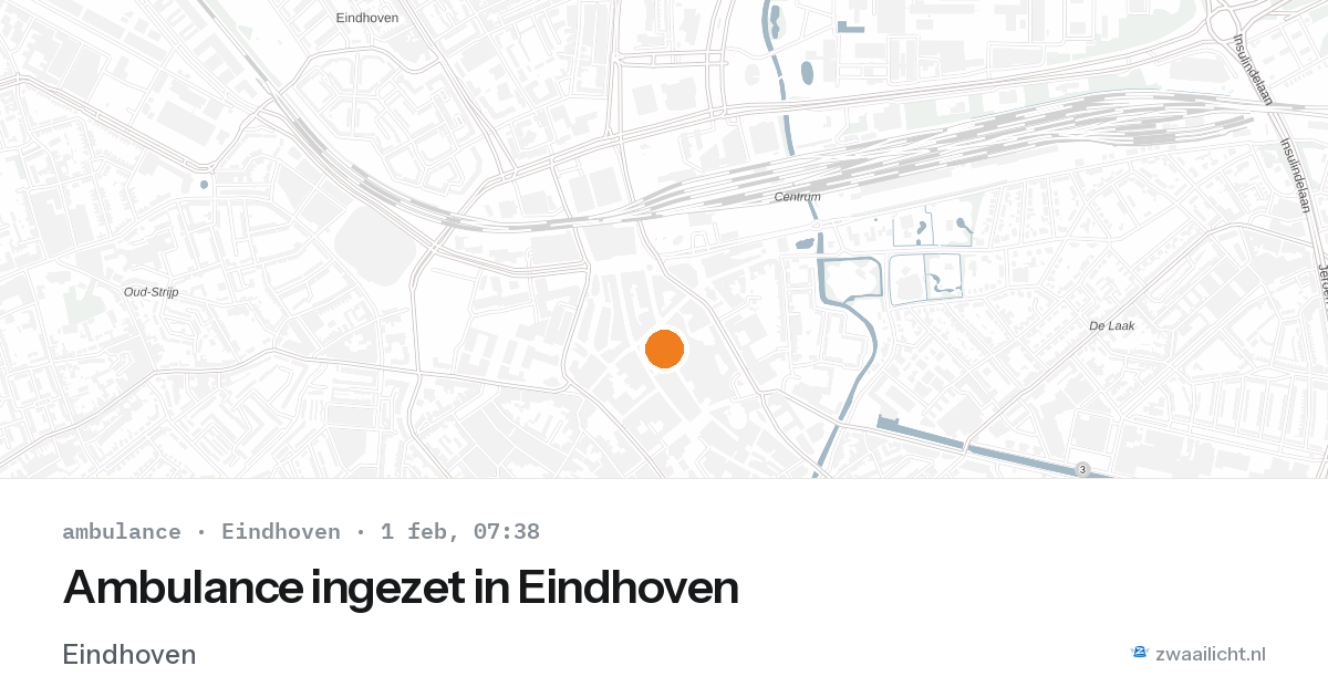 Ambulance ingezet in Eindhoven — 1 feb 2026