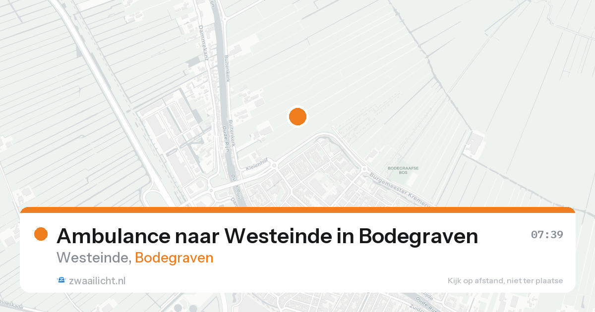 Ambulance naar Westeinde in Bodegraven — 21 jul 2026