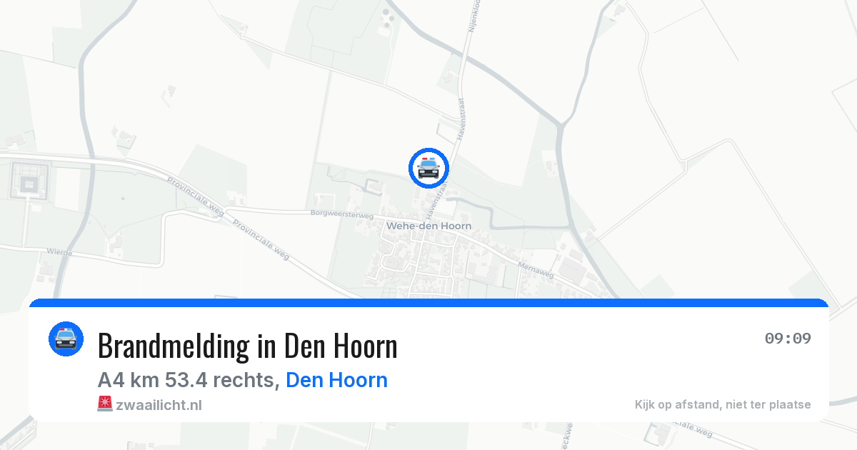 Brandmelding in Den Hoorn — 23 mrt 2026