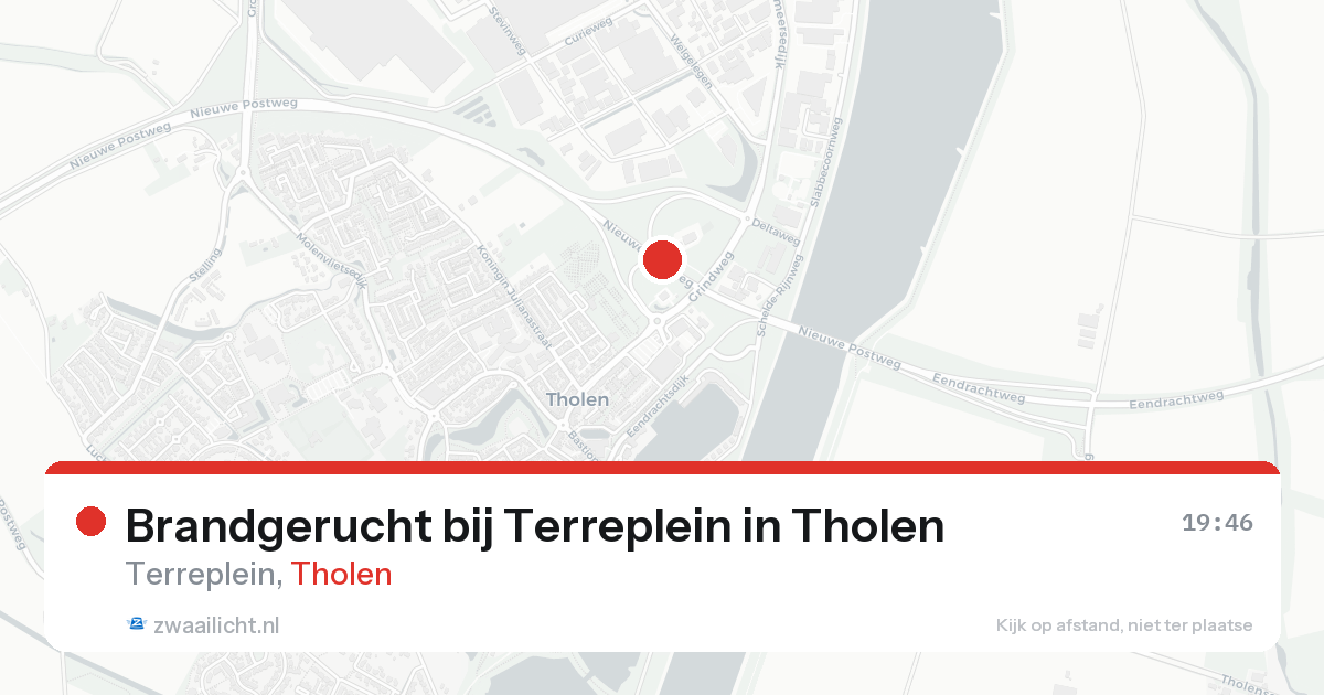 Brandgerucht bij Terreplein in Tholen — 22 aug 2026