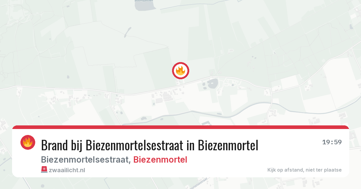 Brand bij Biezenmortelsestraat in Biezenmortel — 9 mei 2026