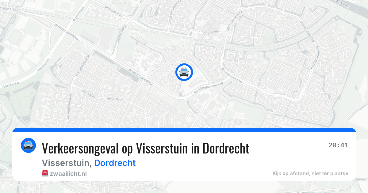 Verkeersongeval op Visserstuin in Dordrecht — 23 apr 2026