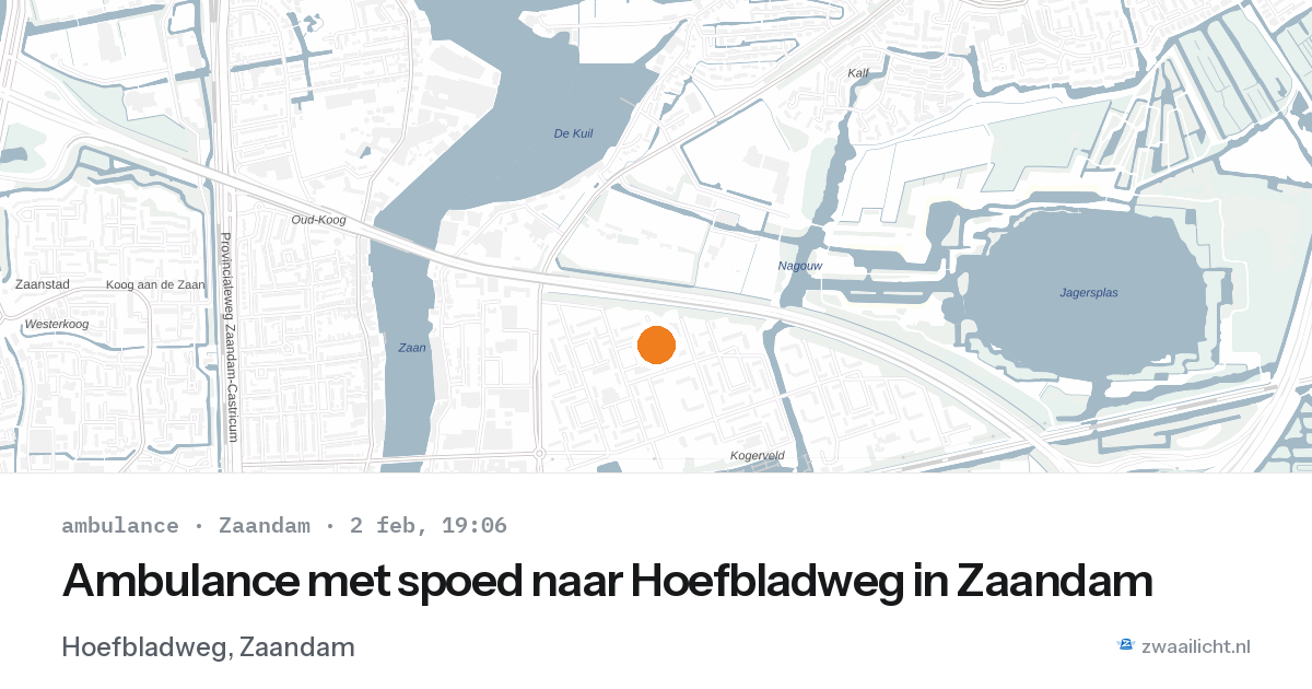 Ambulance met spoed naar Hoefbladweg in Zaandam — 2 feb 2026