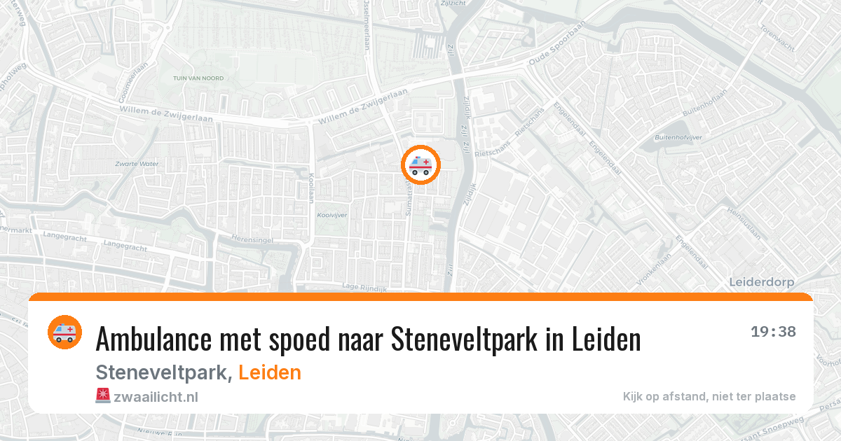 Ambulance met spoed naar Steneveltpark in Leiden — 20 jul 2026