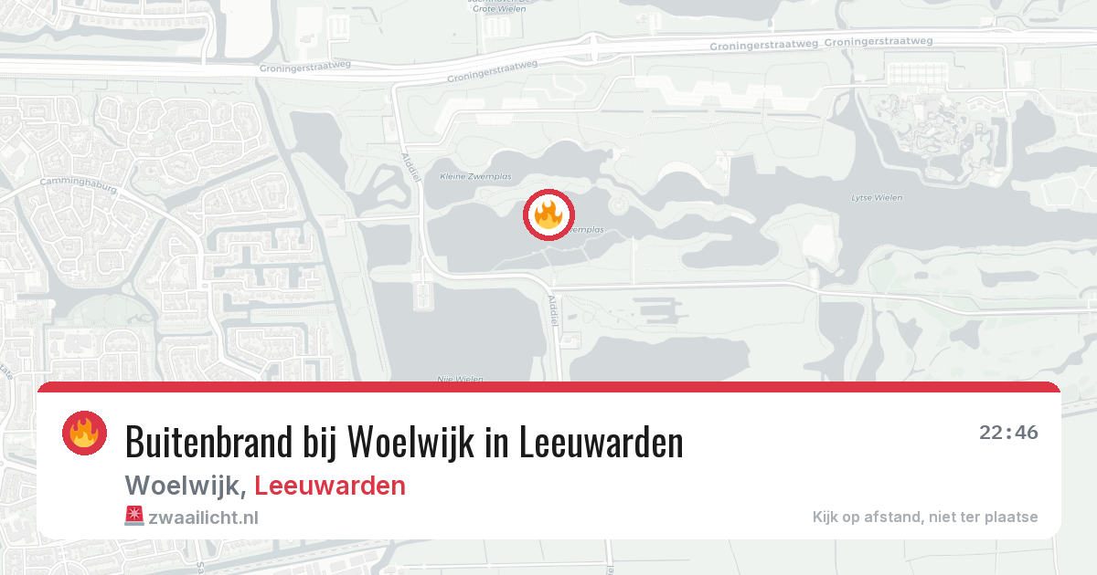 Buitenbrand bij Woelwijk in Leeuwarden — 27 apr 2026