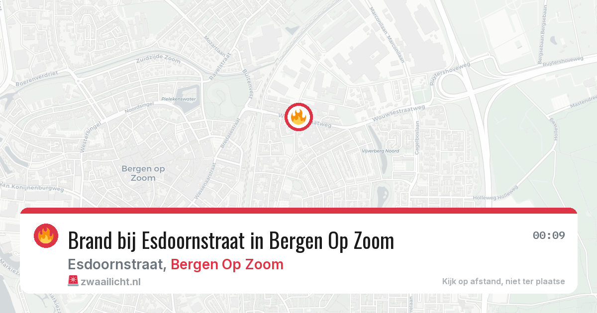 Brand bij Esdoornstraat in Bergen Op Zoom — 8 apr 2026