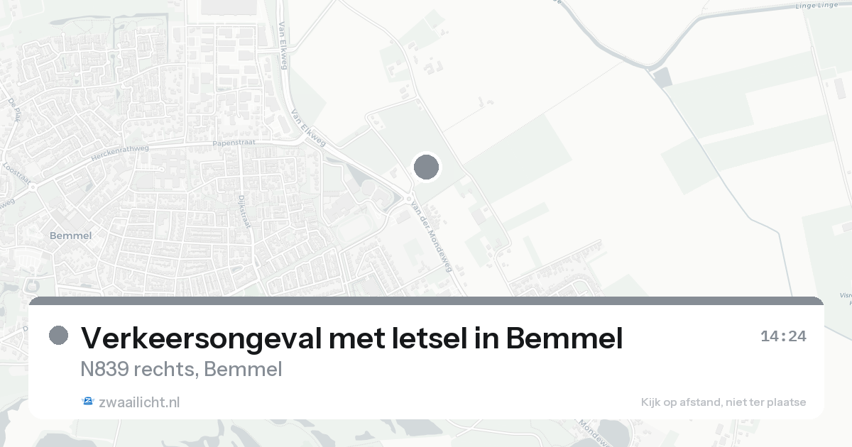 Verkeersongeval met letsel in Bemmel — 18 aug 2026