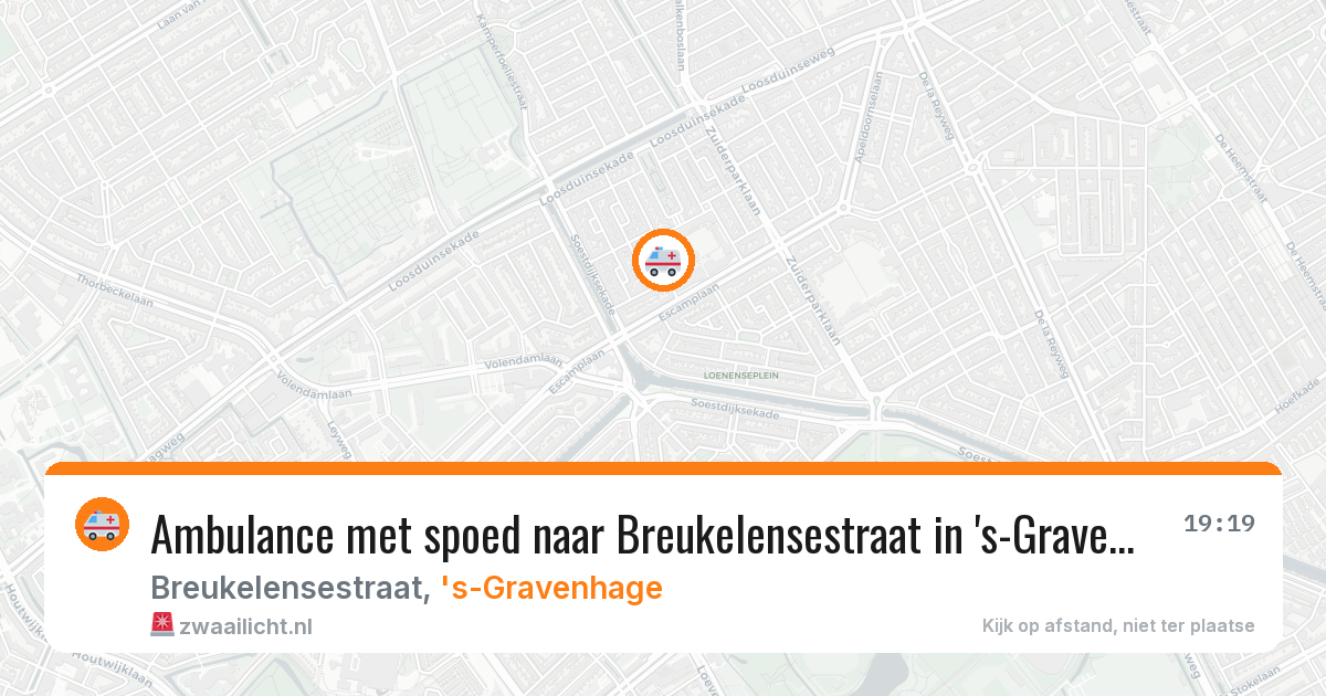 Ambulance met spoed naar Breukelensestraat in 's-Gravenhage — 28 jul 2026