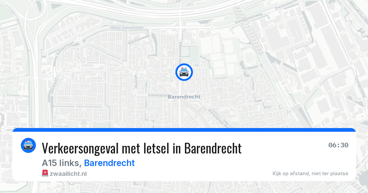 Verkeersongeval met letsel in Barendrecht — 1 apr 2026