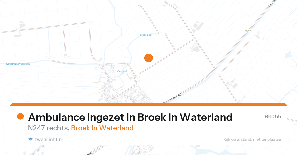 Ambulance ingezet in Broek In Waterland — 26 aug 2026