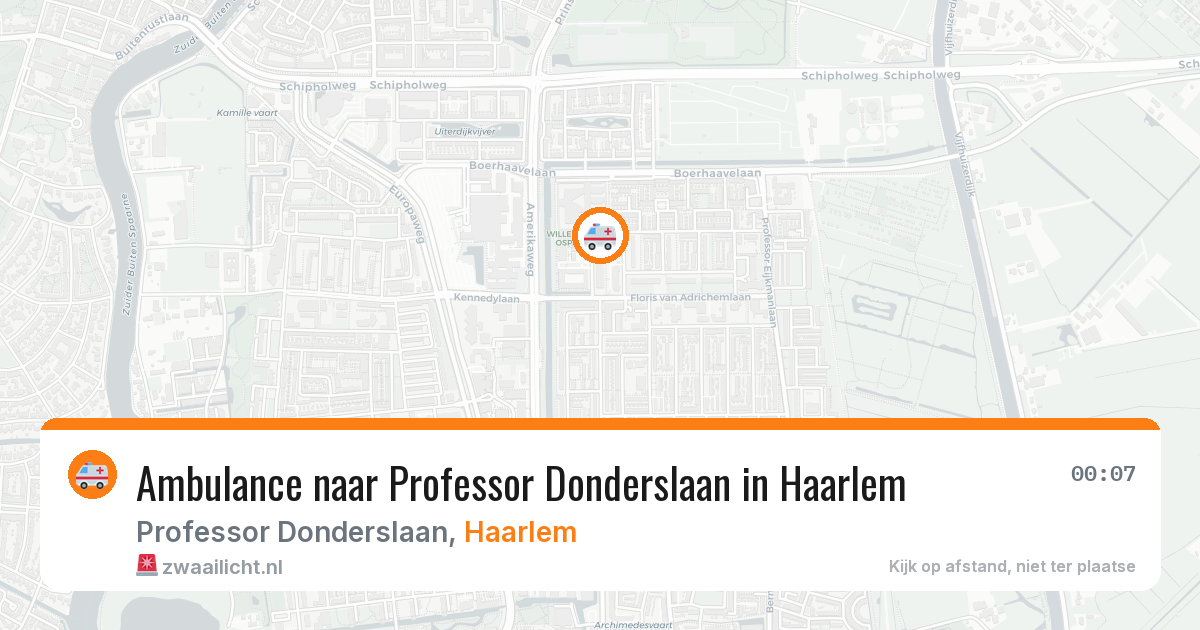 Ambulance naar Professor Donderslaan in Haarlem — 21 apr 2026