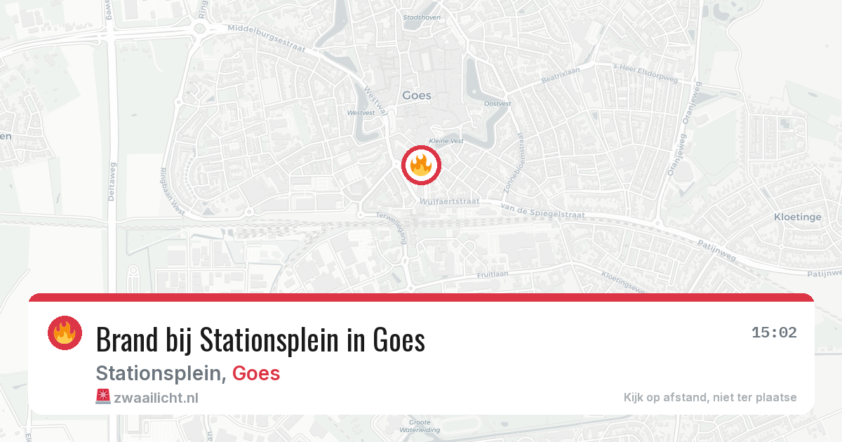 Brand bij Stationsplein in Goes — 20 jan 2026