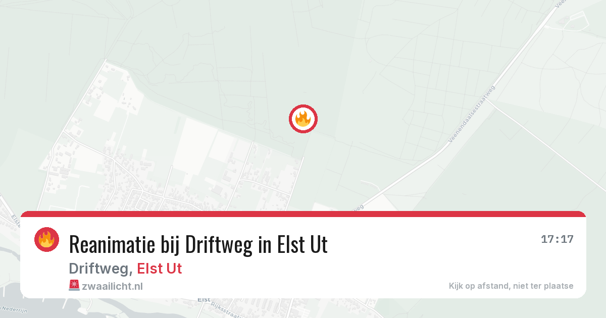 Reanimatie bij Driftweg in Elst Ut — 25 apr 2026