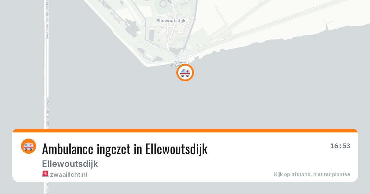 Ambulance ingezet in Ellewoutsdijk — 14 aug 2026