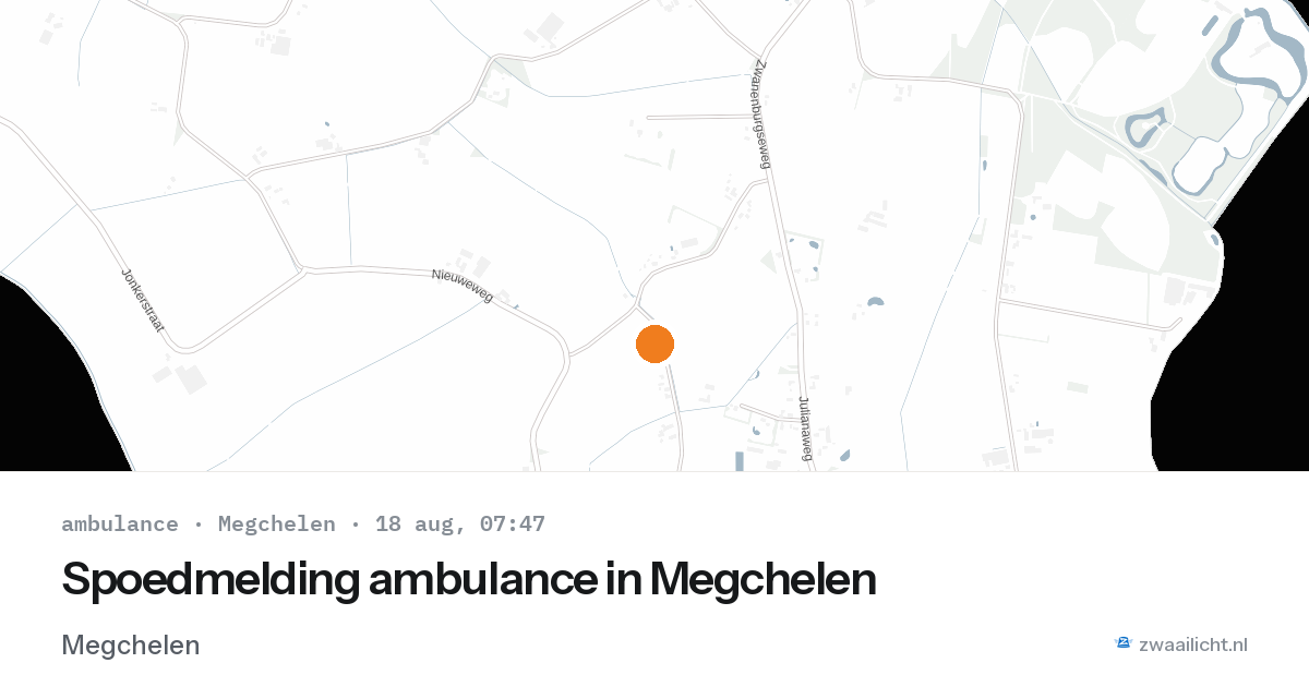 Spoedmelding ambulance in Megchelen — 18 aug 2026