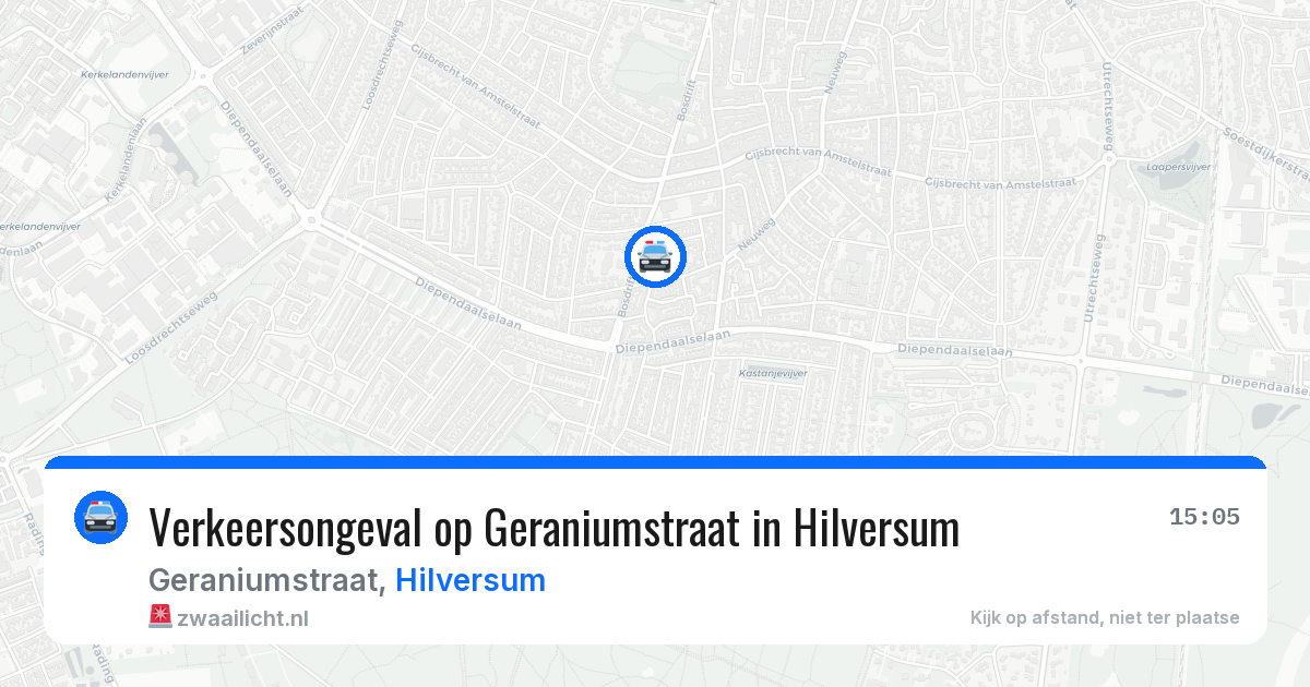 Verkeersongeval op Geraniumstraat in Hilversum — 5 jun 2026