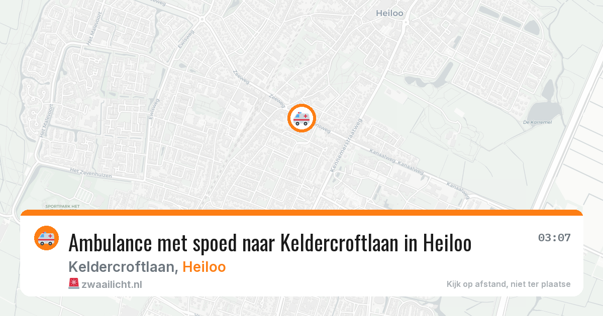 Ambulance met spoed naar Keldercroftlaan in Heiloo — 11 mei 2026