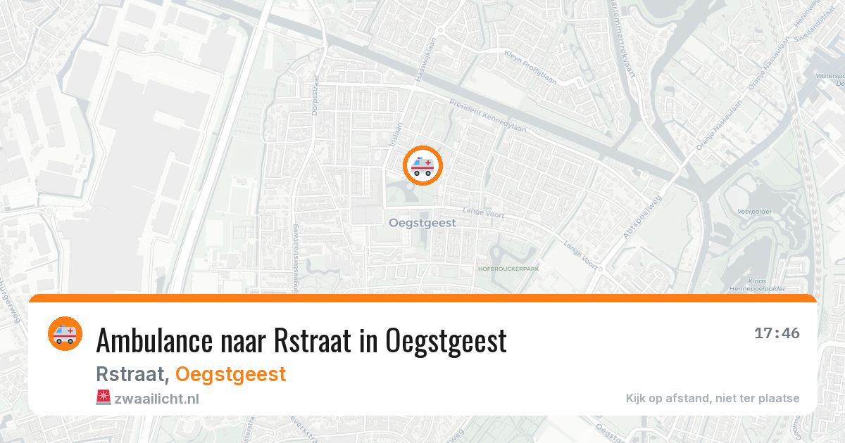 Ambulance naar Rstraat in Oegstgeest — 6 mei 2026