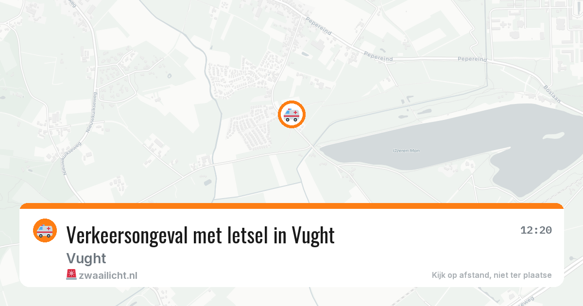 Verkeersongeval met letsel in Vught — 30 apr 2026