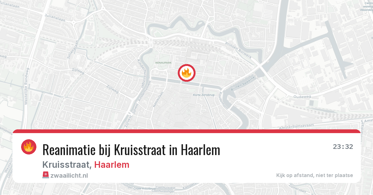 Reanimatie bij Kruisstraat in Haarlem — 20 feb 2026