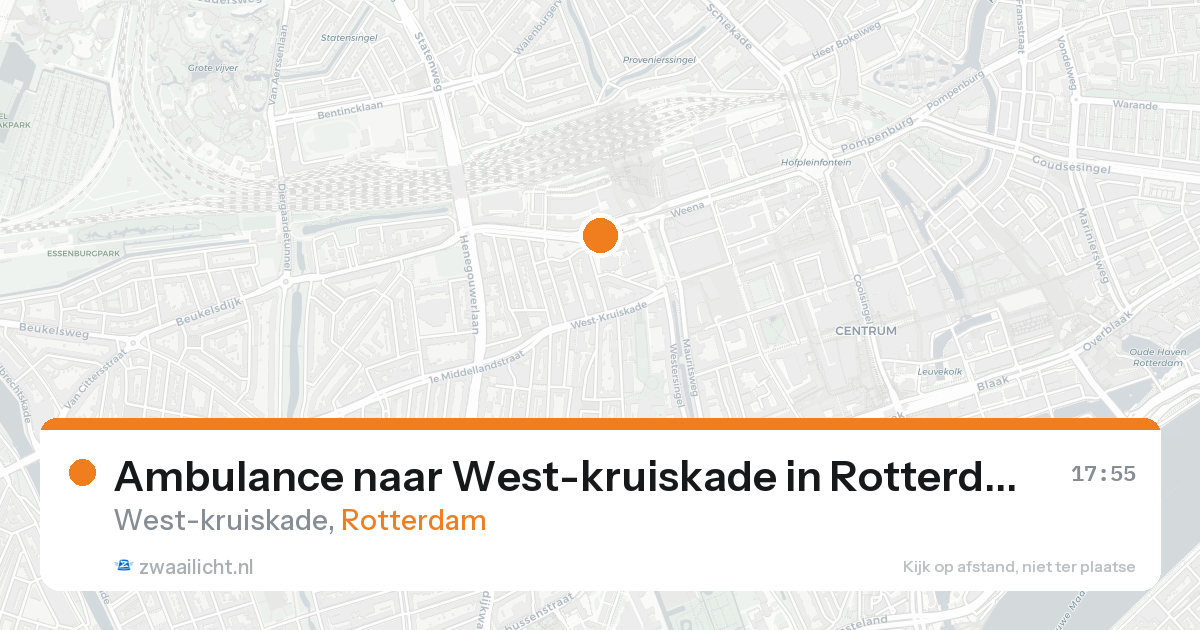 Ambulance naar West-kruiskade in Rotterdam — 20 aug 2026