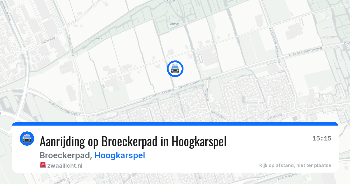 Aanrijding op Broeckerpad in Hoogkarspel — 4 aug 2026