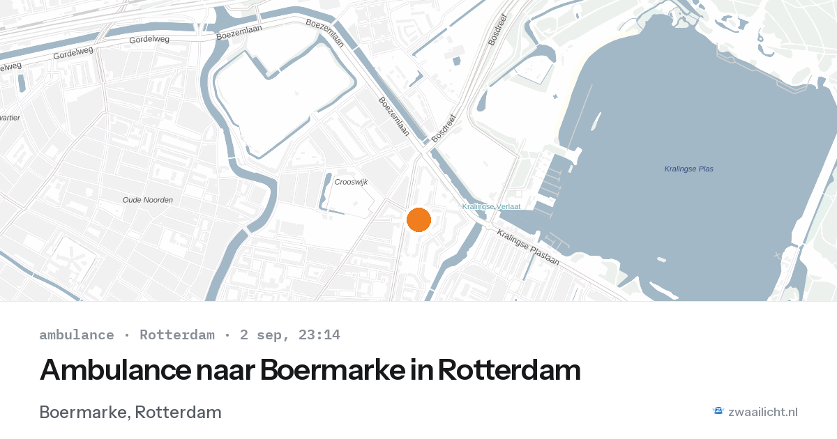 Ambulance naar Boermarke in Rotterdam — 2 sep 2026