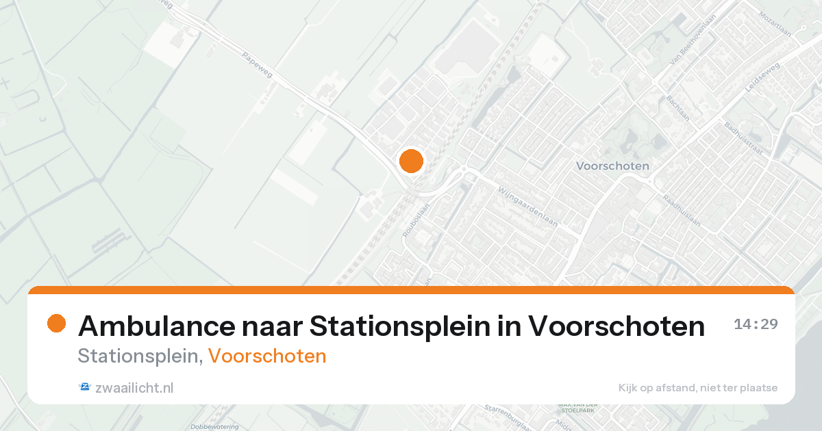 Ambulance naar Stationsplein in Voorschoten — 18 aug 2026