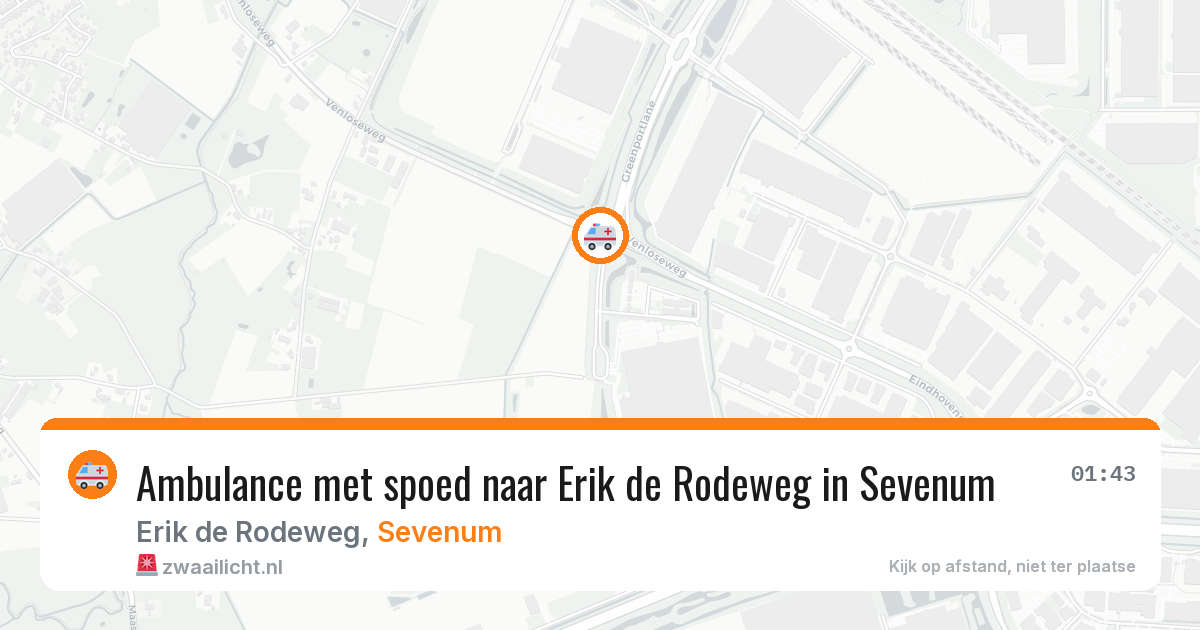 Ambulance met spoed naar Erik de Rodeweg in Sevenum — 3 aug 2026