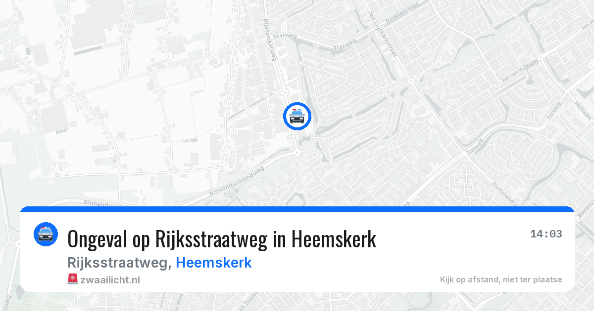 Ongeval op Rijksstraatweg in Heemskerk — 19 mei 2026