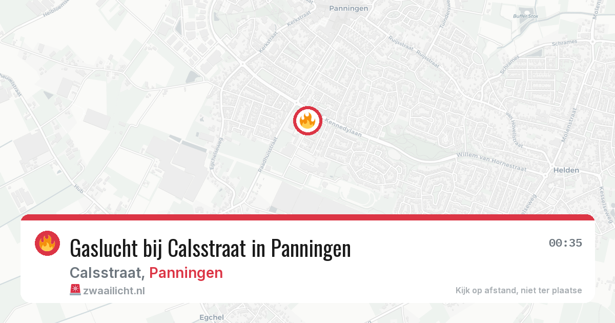 Gaslucht bij Calsstraat in Panningen — 22 mei 2026