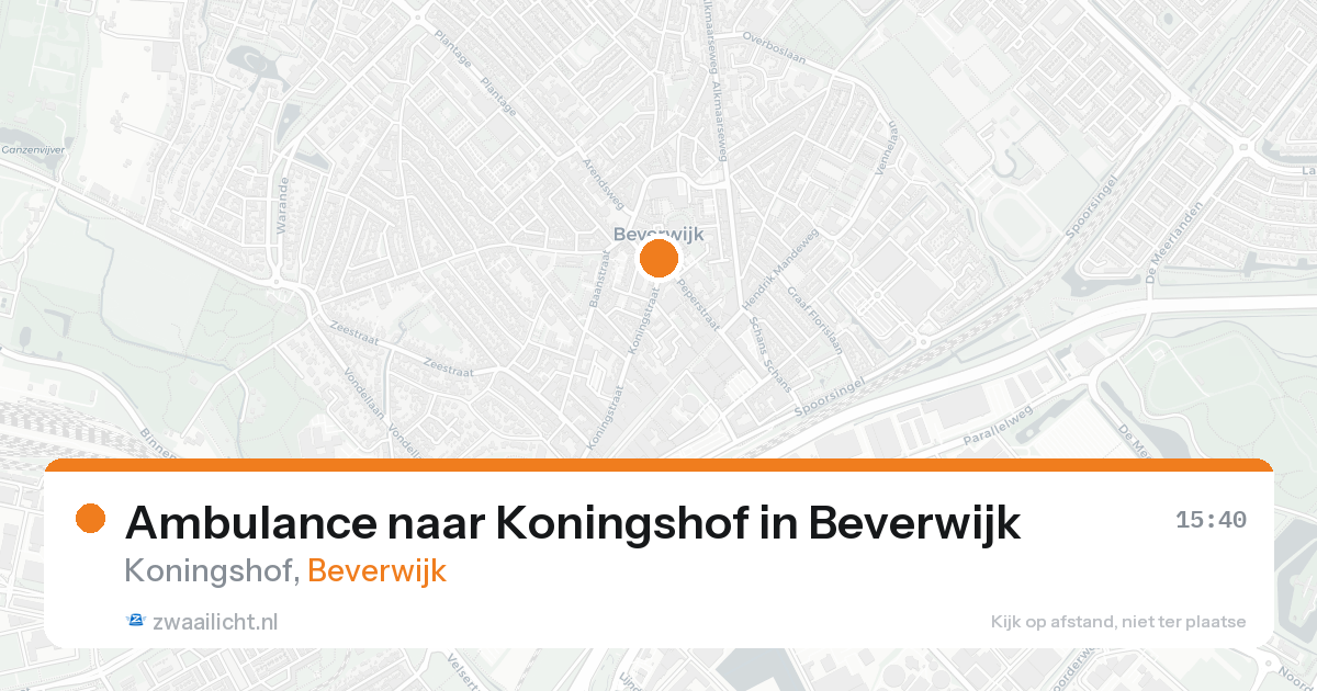 Ambulance naar Koningshof in Beverwijk — 18 aug 2026