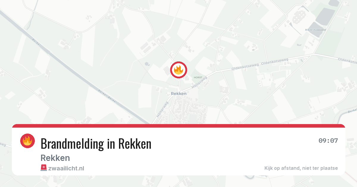 Brandmelding in Rekken — 25 feb 2026