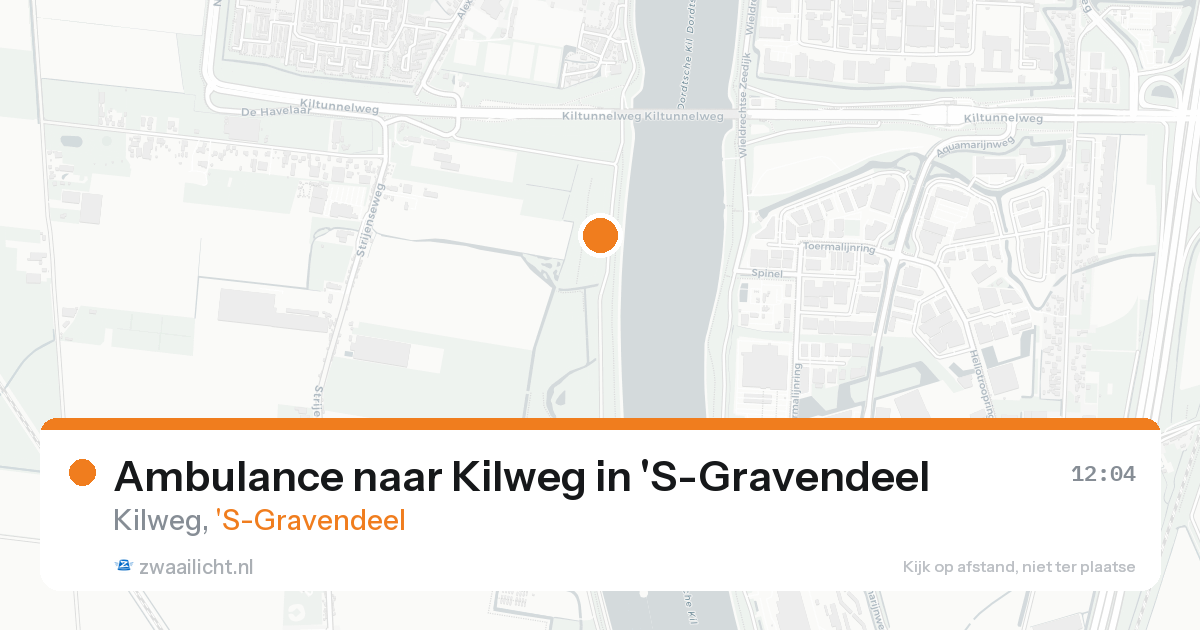 Ambulance naar Kilweg in 'S-Gravendeel — 15 aug 2026