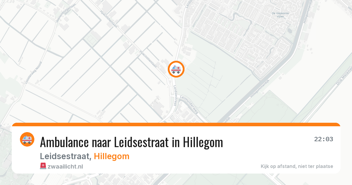 Ambulance naar Leidsestraat in Hillegom — 31 jul 2026