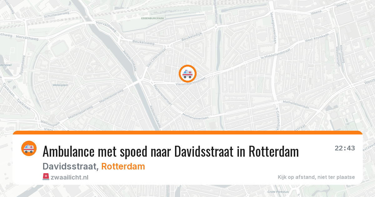 Ambulance met spoed naar Davidsstraat in Rotterdam — 26 mrt 2026