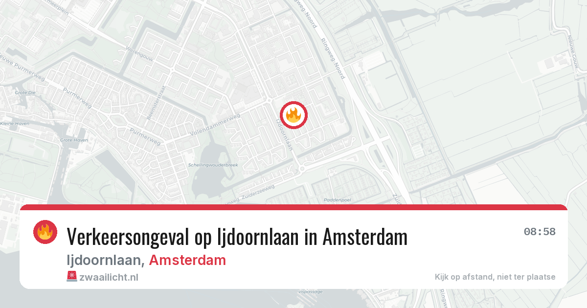 Verkeersongeval op Ijdoornlaan in Amsterdam — 13 apr 2026
