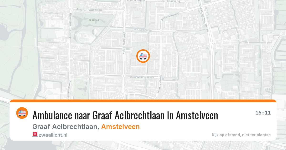 Ambulance naar Graaf Aelbrechtlaan in Amstelveen — 13 mei 2026