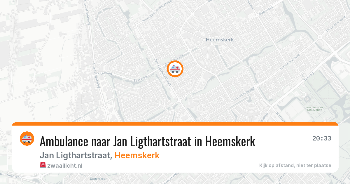 Ambulance naar Jan Ligthartstraat in Heemskerk — 11 aug 2026